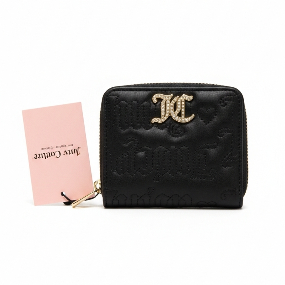 Juicy Couture Black Wallet with Gold Accent